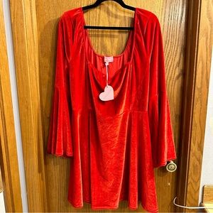 NWT Sugar Thrillz Ruby Quick Strike A Pose Bell Sleeve Dress
